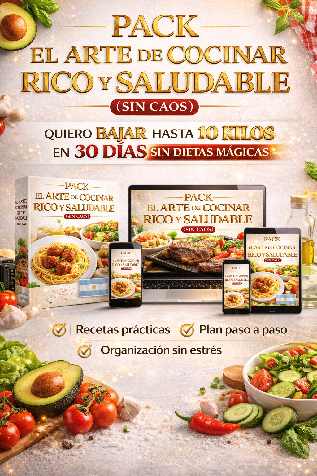 30 Recetas (sin CAOS) + BONUS GRATIS 👇
